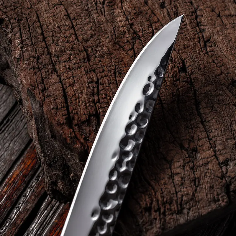 Hand-Forged Damascus Boning Knife - Image 3