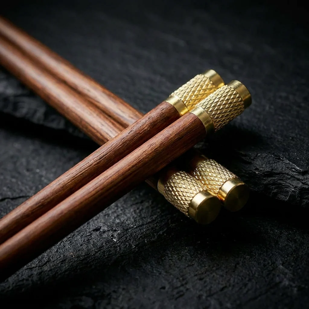 Signature Chopsticks – Wood, Copper & Stainless Steel - Image 4