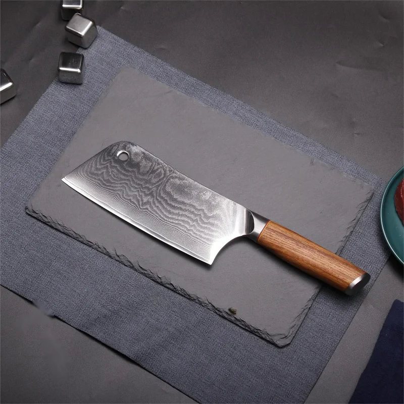 Damascus Pattern Kitchen Knives Set - Image 6