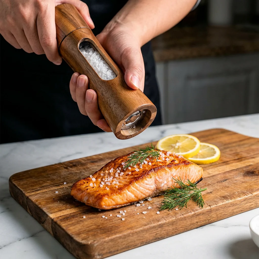 Acacia Wood Salt & Pepper Grinder - Image 6