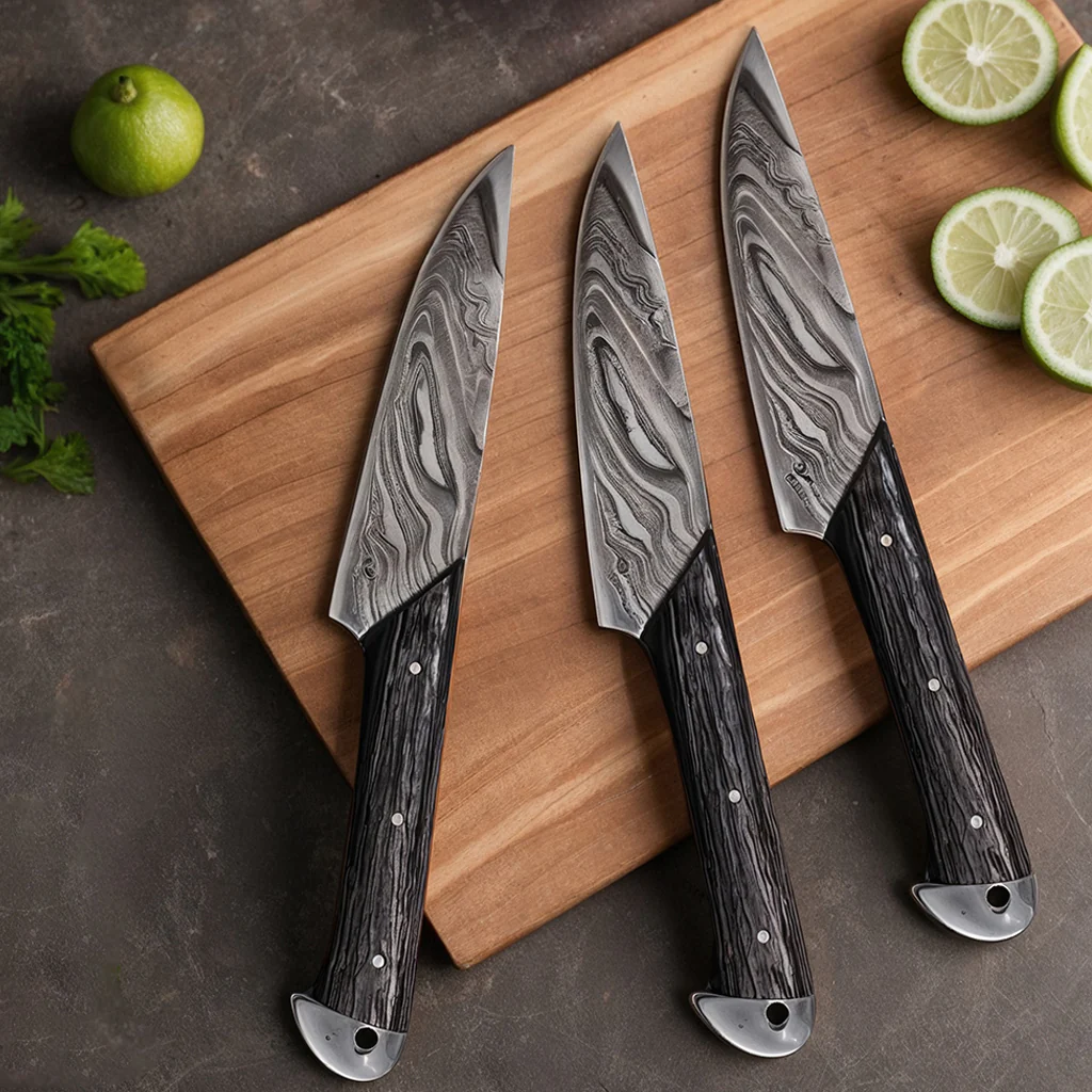 Damascus Steak Knife Set of 4 - Image 3