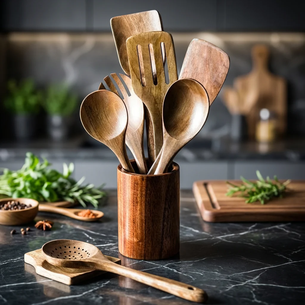Artisan Teak Wood Utensils - Image 7