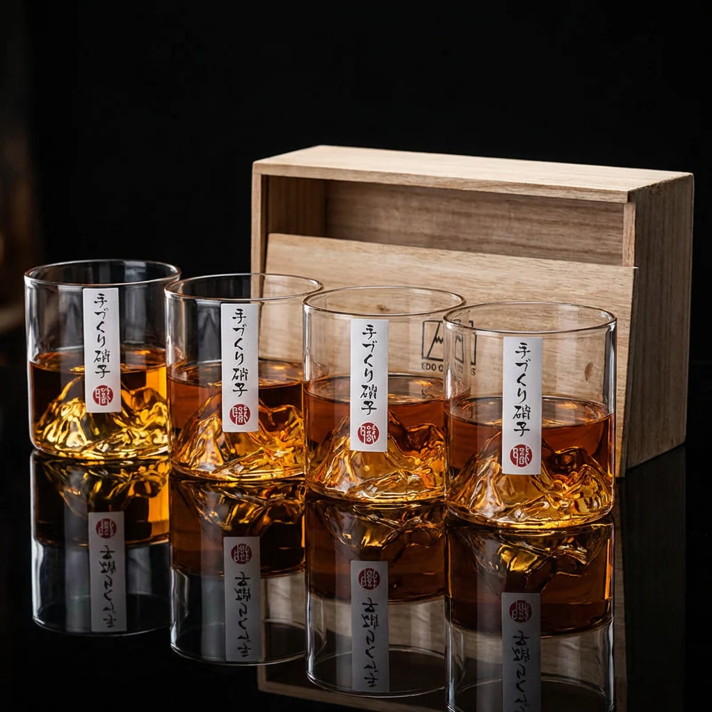 Yama Mountain Whiskey Liquor Glasses - Set of 4 - Image 5